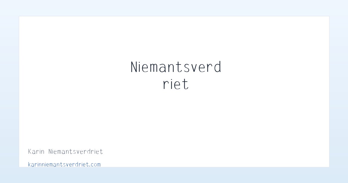 Karin Niemantsverdriet 主图